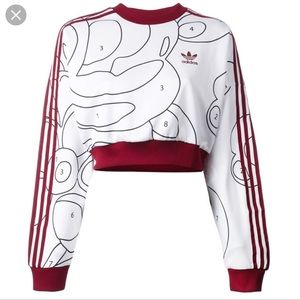 Adidas cropped long sleeved sweatshirt